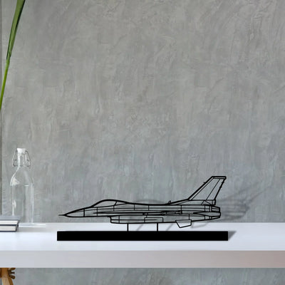 f-16c-block-50-2 Silhouette Metal Art Stand - Turbo Silhouette