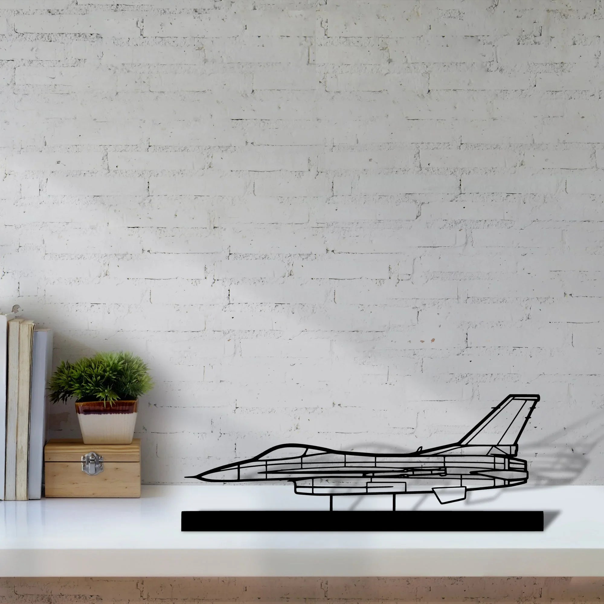 f-16c-block-50-2 Silhouette Metal Art Stand - Turbo Silhouette