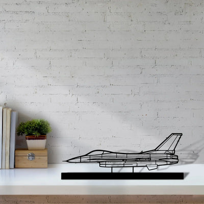 f-16c-block-50-2 Silhouette Metal Art Stand - Turbo Silhouette