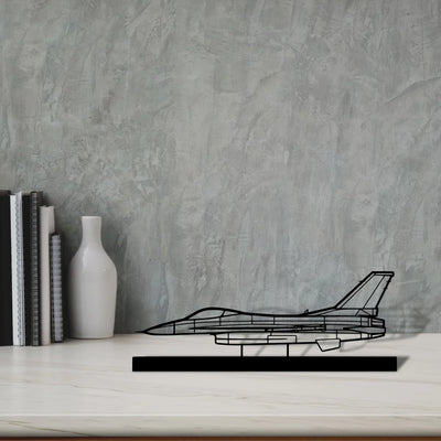 f-16c-block-50-2 Silhouette Metal Art Stand - Turbo Silhouette