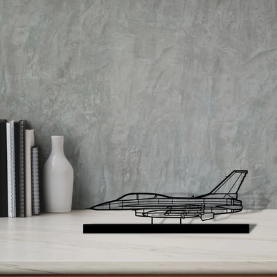 f-16d-2 Silhouette Metal Art Stand - Turbo Silhouette
