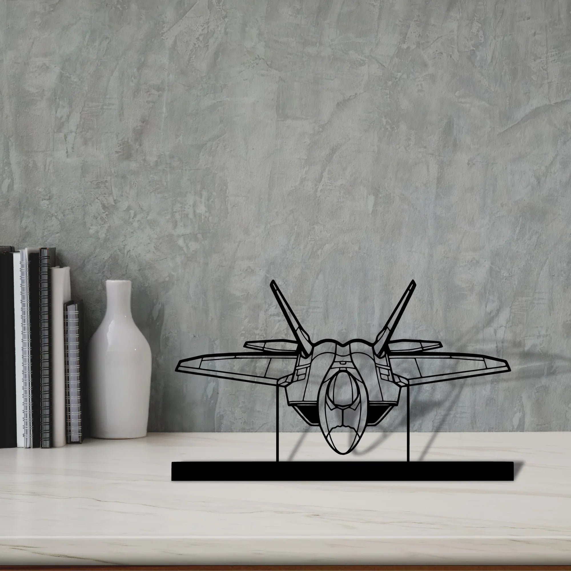 f-22-raptor-4 Silhouette Metal Art Stand - Turbo Silhouette