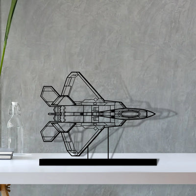 f-22-raptor-6 Silhouette Metal Art Stand - Turbo Silhouette