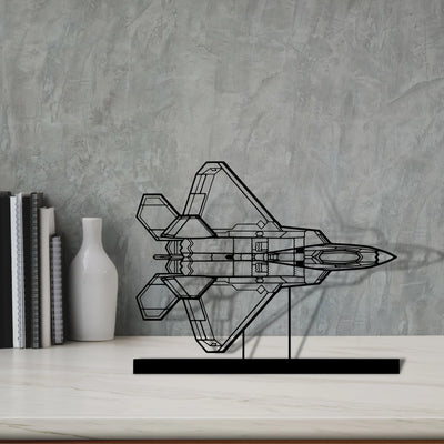 f-22-raptor-6 Silhouette Metal Art Stand - Turbo Silhouette