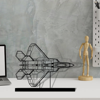 f-22-raptor-6 Silhouette Metal Art Stand - Turbo Silhouette