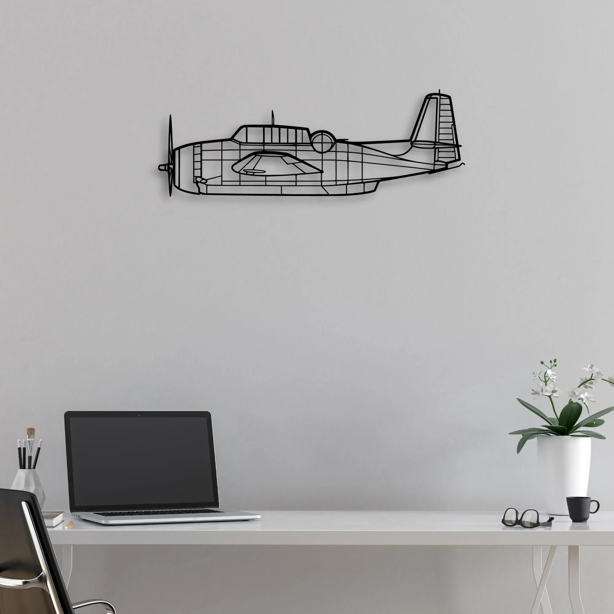 F-4C Phantom Classic Aircraft Silhouette Metal Wall Art - Aviation Hangar Decor