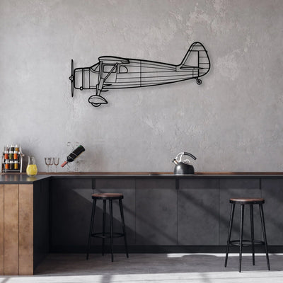 F24G 1937 Classic Aircraft Silhouette Metal Wall Art - Aviation Hangar Decor