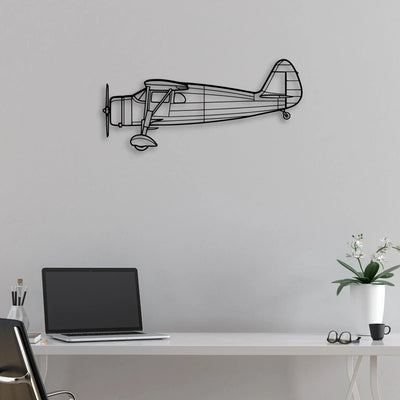 F24G 1937 Classic Aircraft Silhouette Metal Wall Art - Aviation Hangar Decor