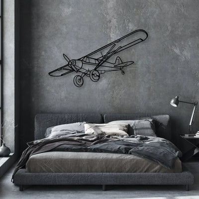 Falcon 7X Classic Aircraft Silhouette Metal Wall Art - Aviation Hangar Decor