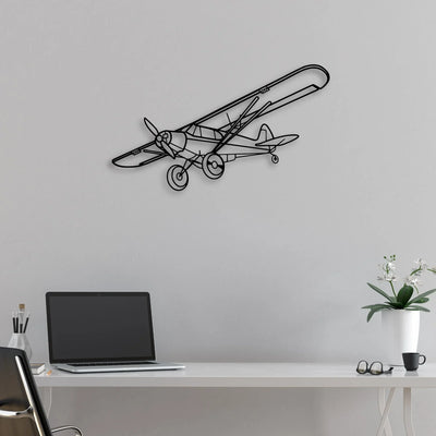 Falcon 7X Classic Aircraft Silhouette Metal Wall Art - Aviation Hangar Decor