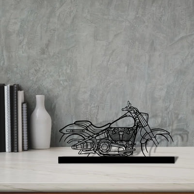 fat-boy Silhouette Metal Art Stand - Turbo Silhouette