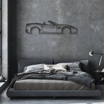 ferrari-california Classic Silhouette Metal Wall Art - Automotive Garage Decor