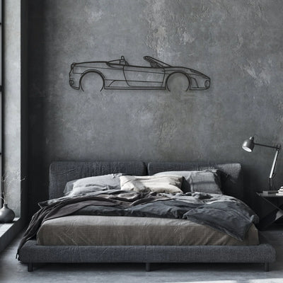 ferrari-f430-spider Classic Silhouette Metal Wall Art - Automotive Garage Decor