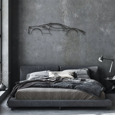 ferrari-sf90-stradale Classic Silhouette Metal Wall Art - Automotive Garage Decor