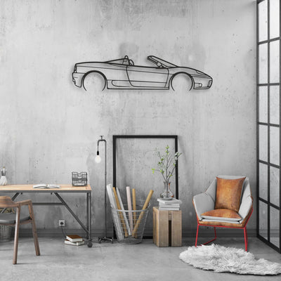 ferrari 360 spider Classic Silhouette Metal Wall Art - Automotive Garage Decor