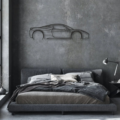 ferrari 458 italia Classic Silhouette Metal Wall Art - Automotive Garage Decor