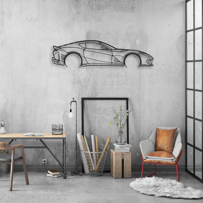 ferrari 812 f12 Classic Silhouette Metal Wall Art - Automotive Garage Decor