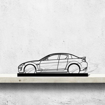 RX8 Silhouette Metal Art Stand