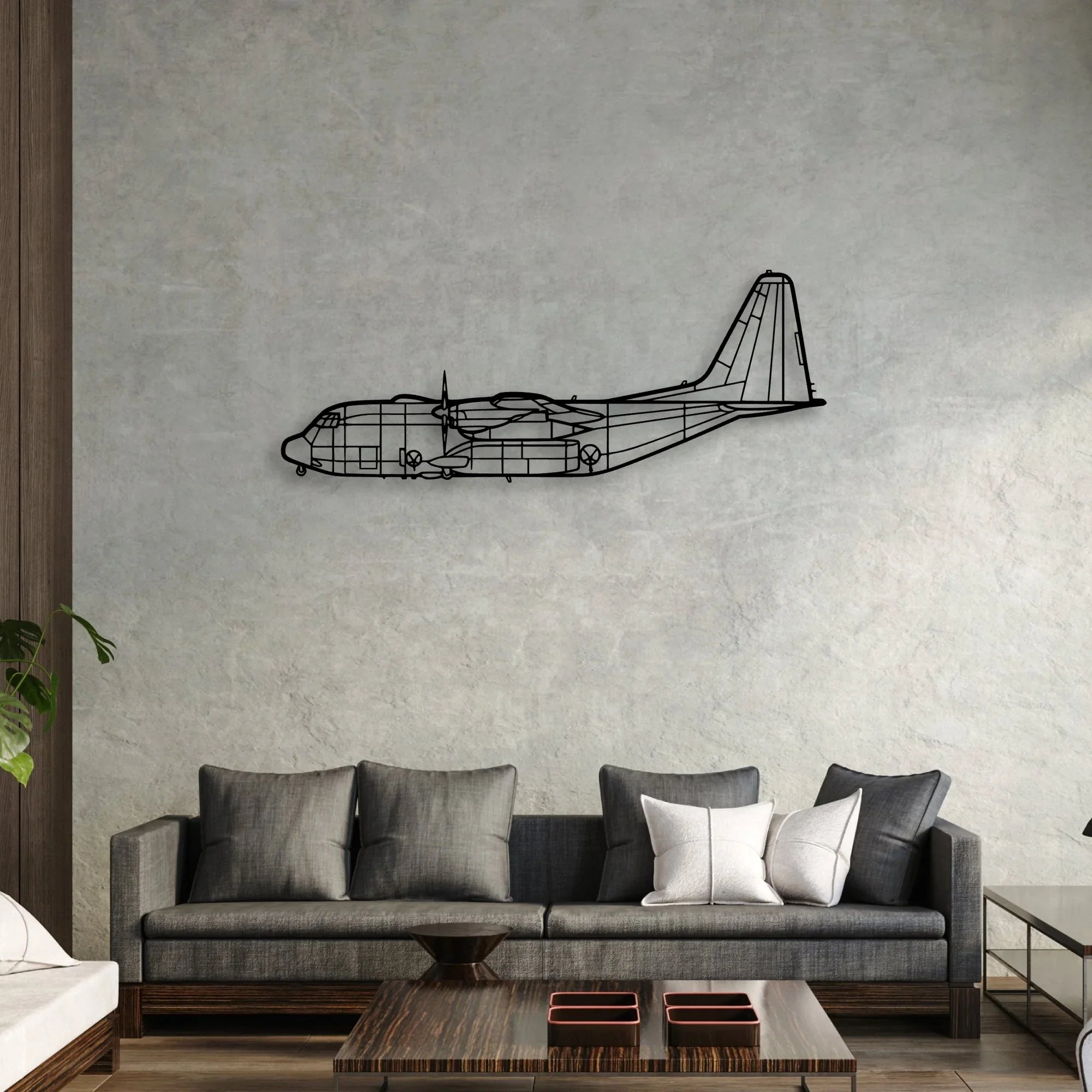 G550 Classic Aircraft Silhouette Metal Wall Art - Aviation Hangar Decor