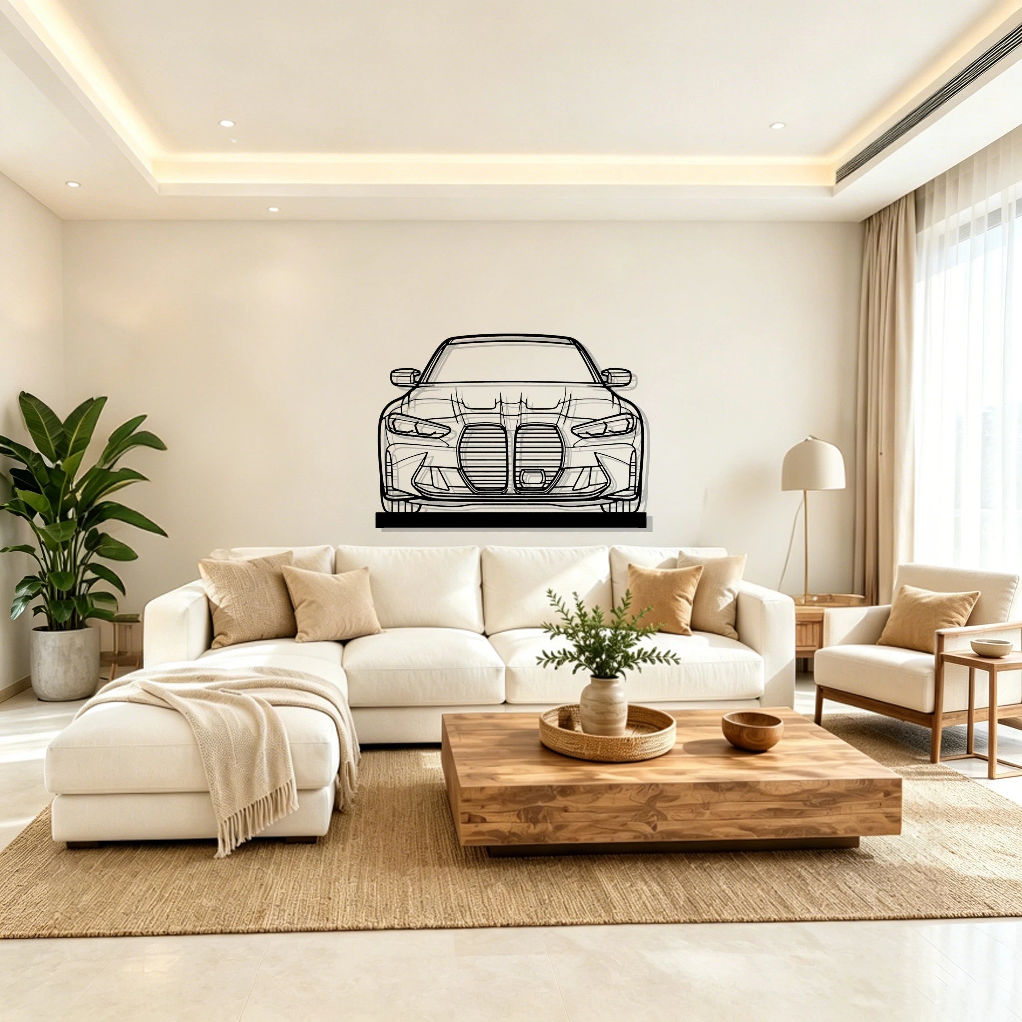 G80 M3 Front Silhouette Metal Art Stand - Classic Car Garage Decor