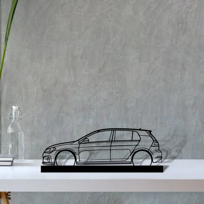 golf-7-gti Silhouette Metal Art Stand - Turbo Silhouette