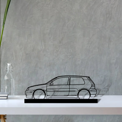 golf-gti-mk4 Silhouette Metal Art Stand - Turbo Silhouette