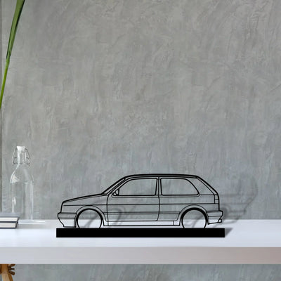 golf-mk2-gti Silhouette Metal Art Stand - Turbo Silhouette