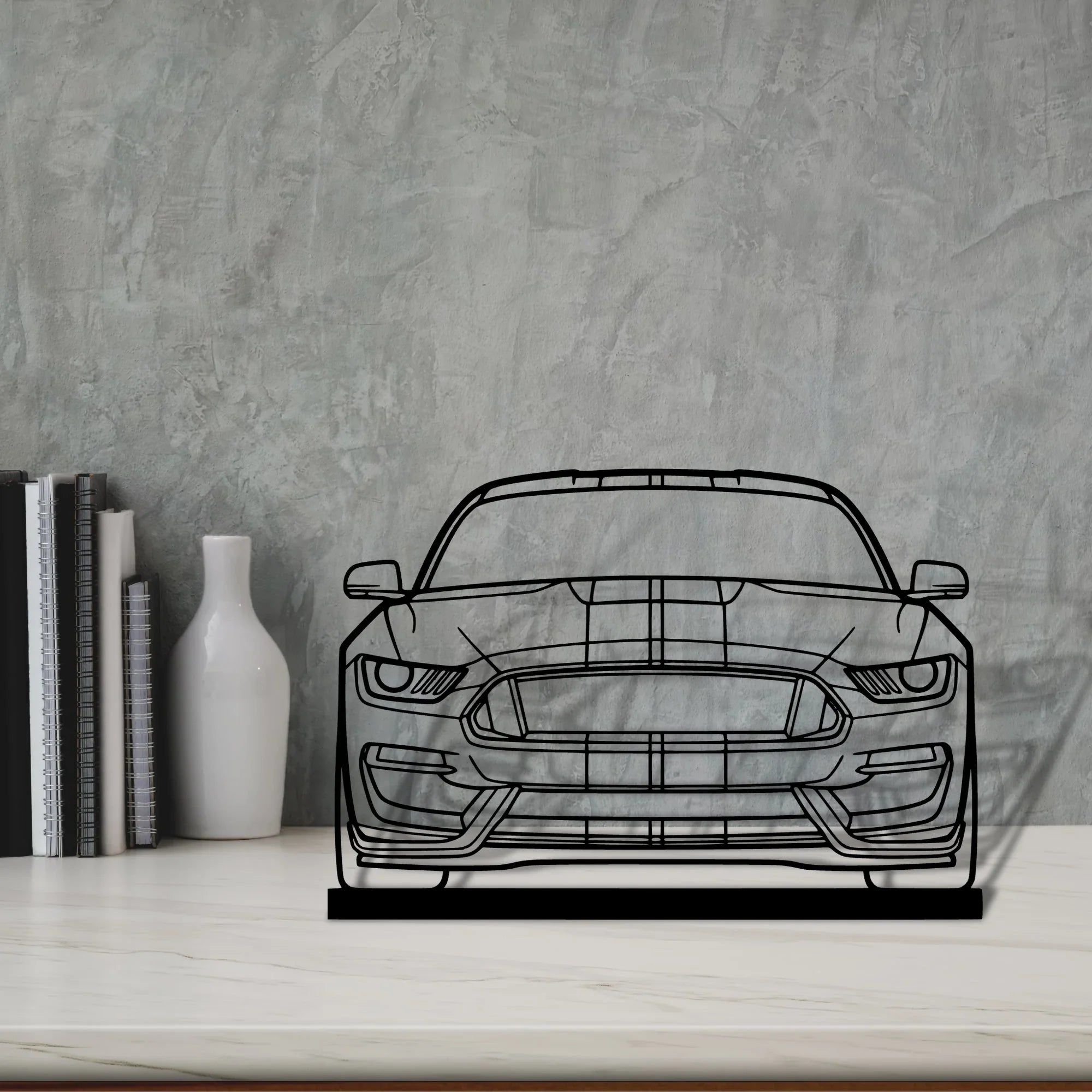 gt350 Silhouette Metal Art Stand - Turbo Silhouette