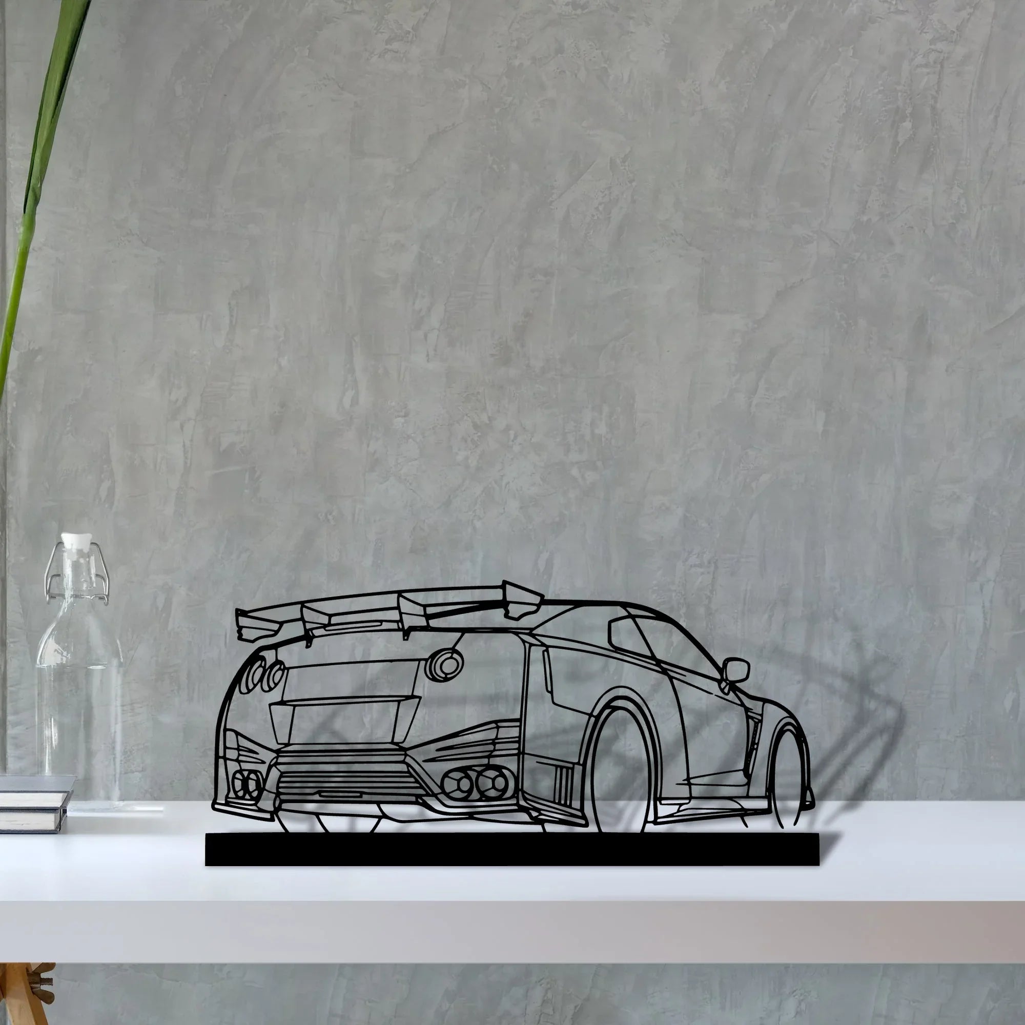 gtr-nismo Silhouette Metal Art Stand - Turbo Silhouette