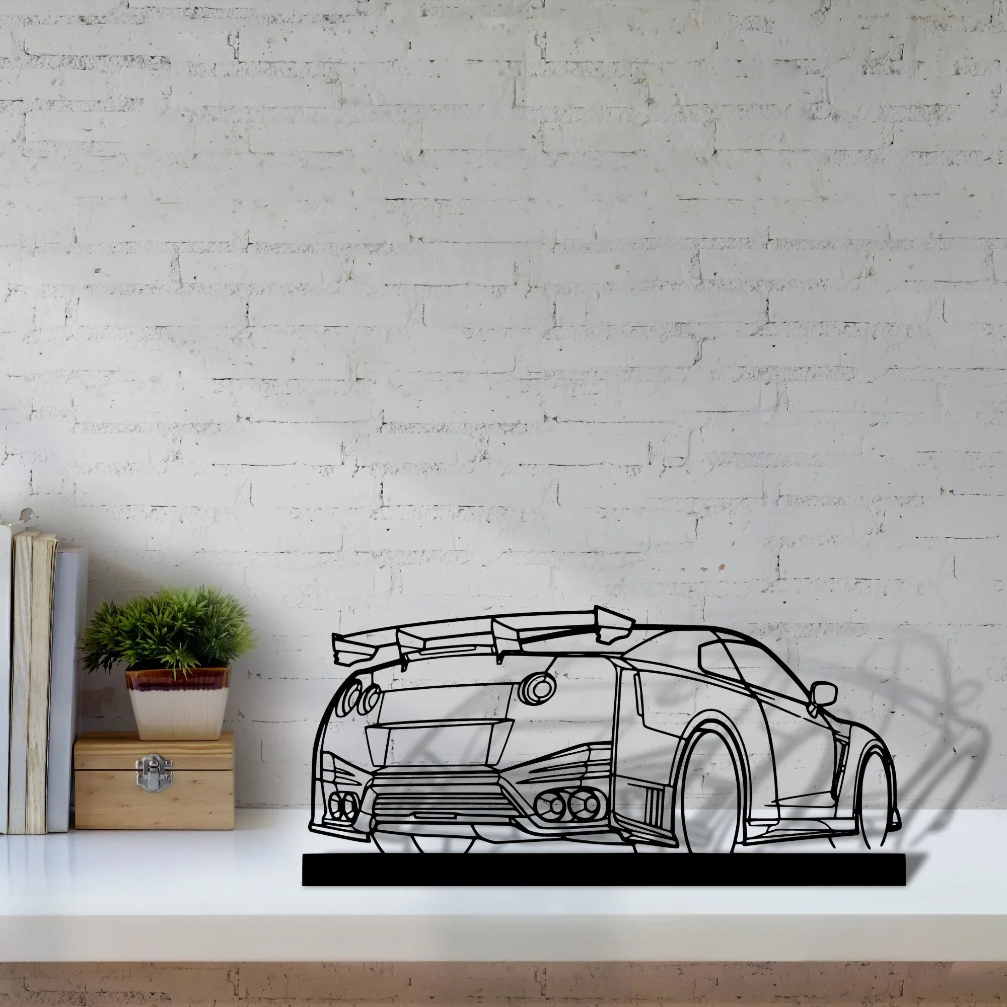 gtr-nismo Silhouette Metal Art Stand - Turbo Silhouette