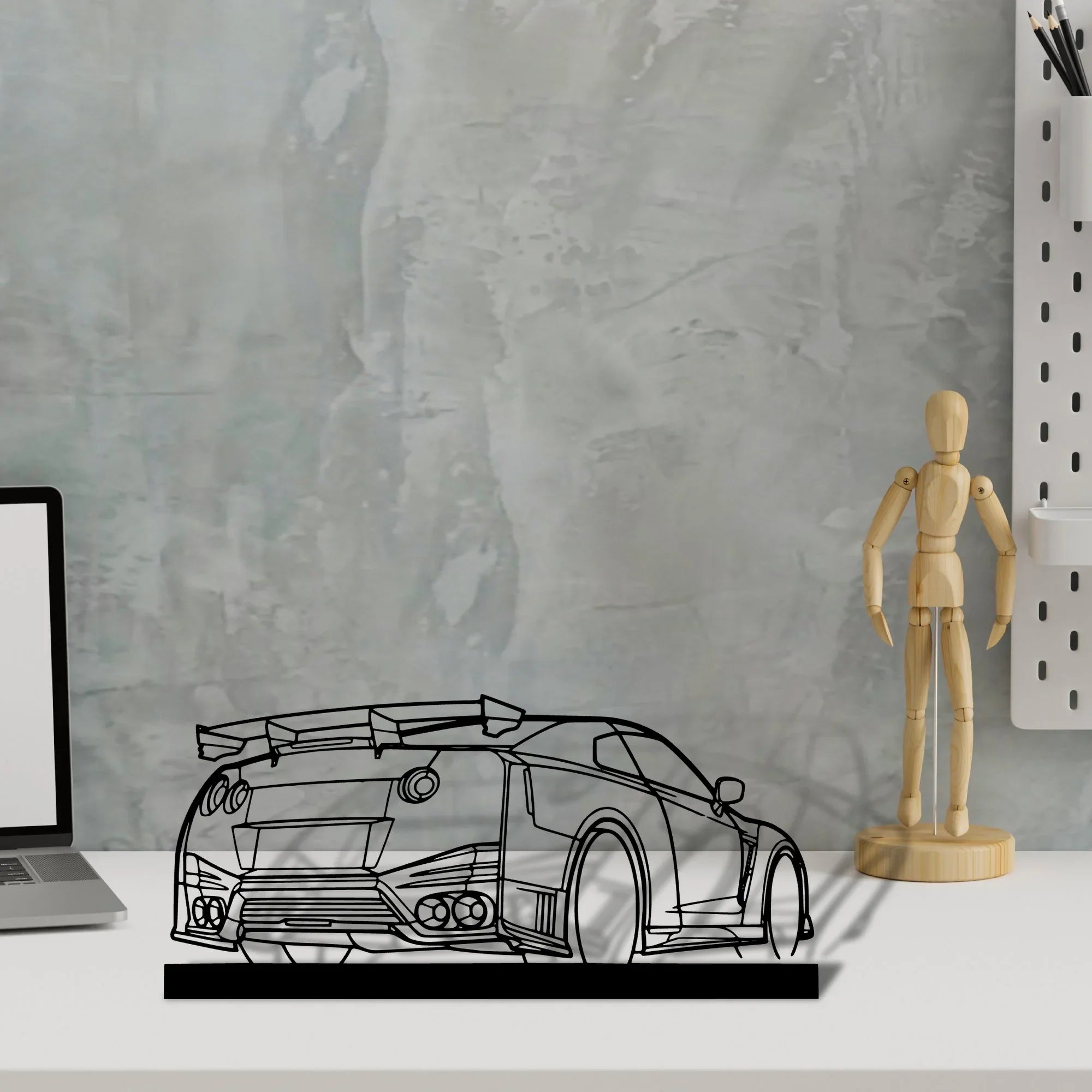 gtr-nismo Silhouette Metal Art Stand - Turbo Silhouette