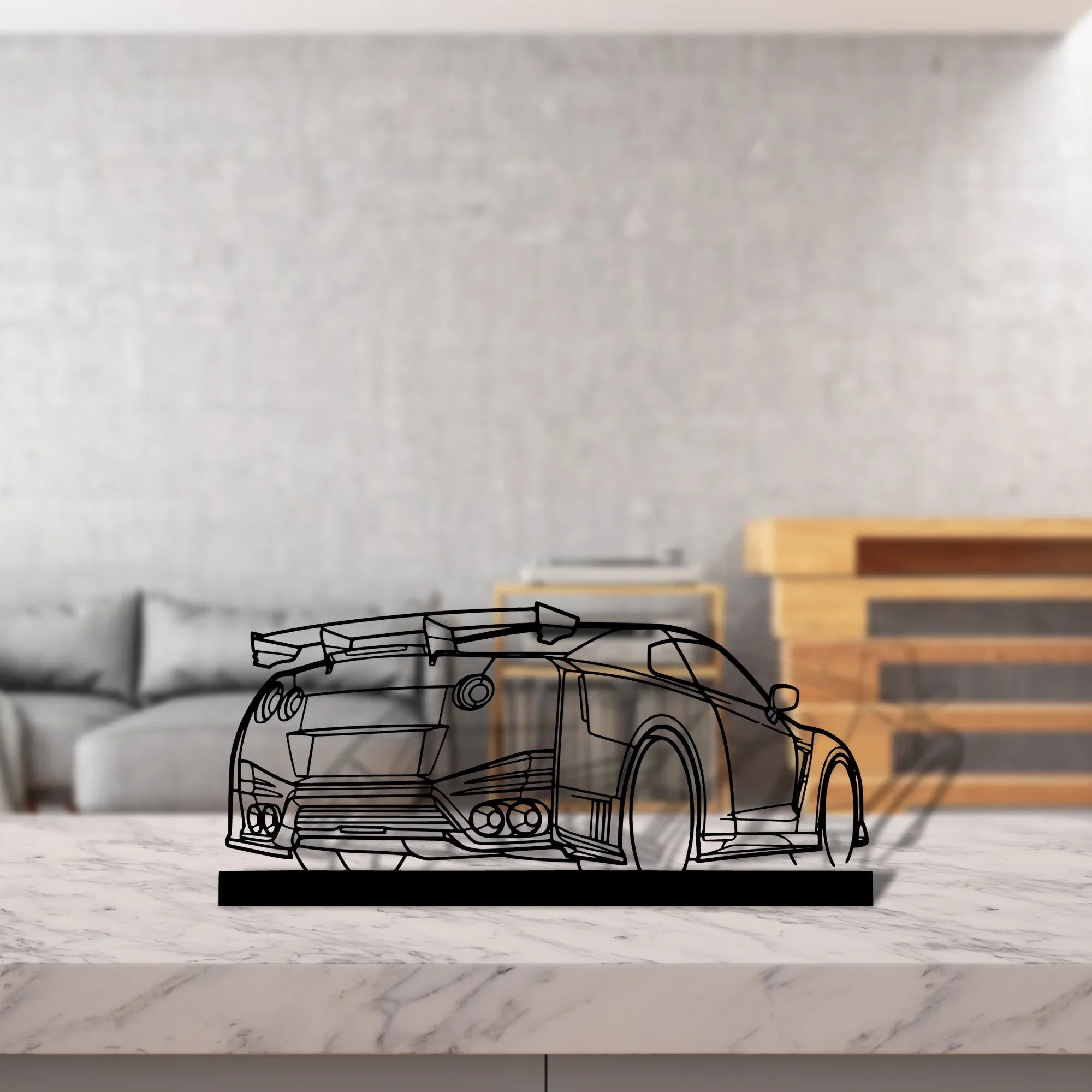 gtr-nismo Silhouette Metal Art Stand - Turbo Silhouette
