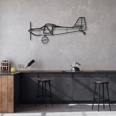 H145 2 Classic Aircraft Silhouette Metal Wall Art - Aviation Hangar Decor