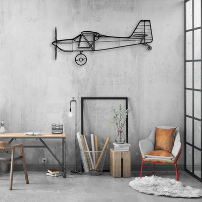 H145 2 Classic Aircraft Silhouette Metal Wall Art - Aviation Hangar Decor