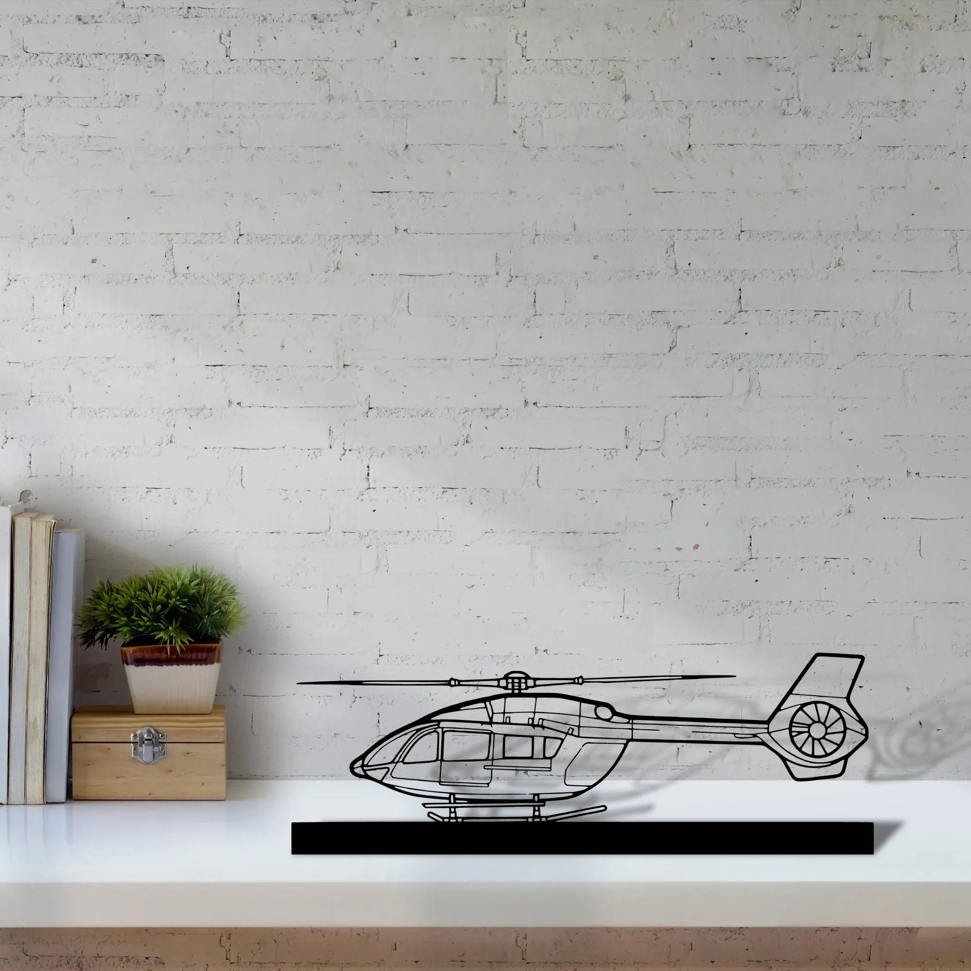 h145 Silhouette Metal Art Stand - Turbo Silhouette