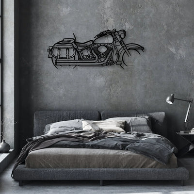 Heritage Classic 1944 Classic Motorcycle Silhouette Metal Wall Art - Moto Garage Decor