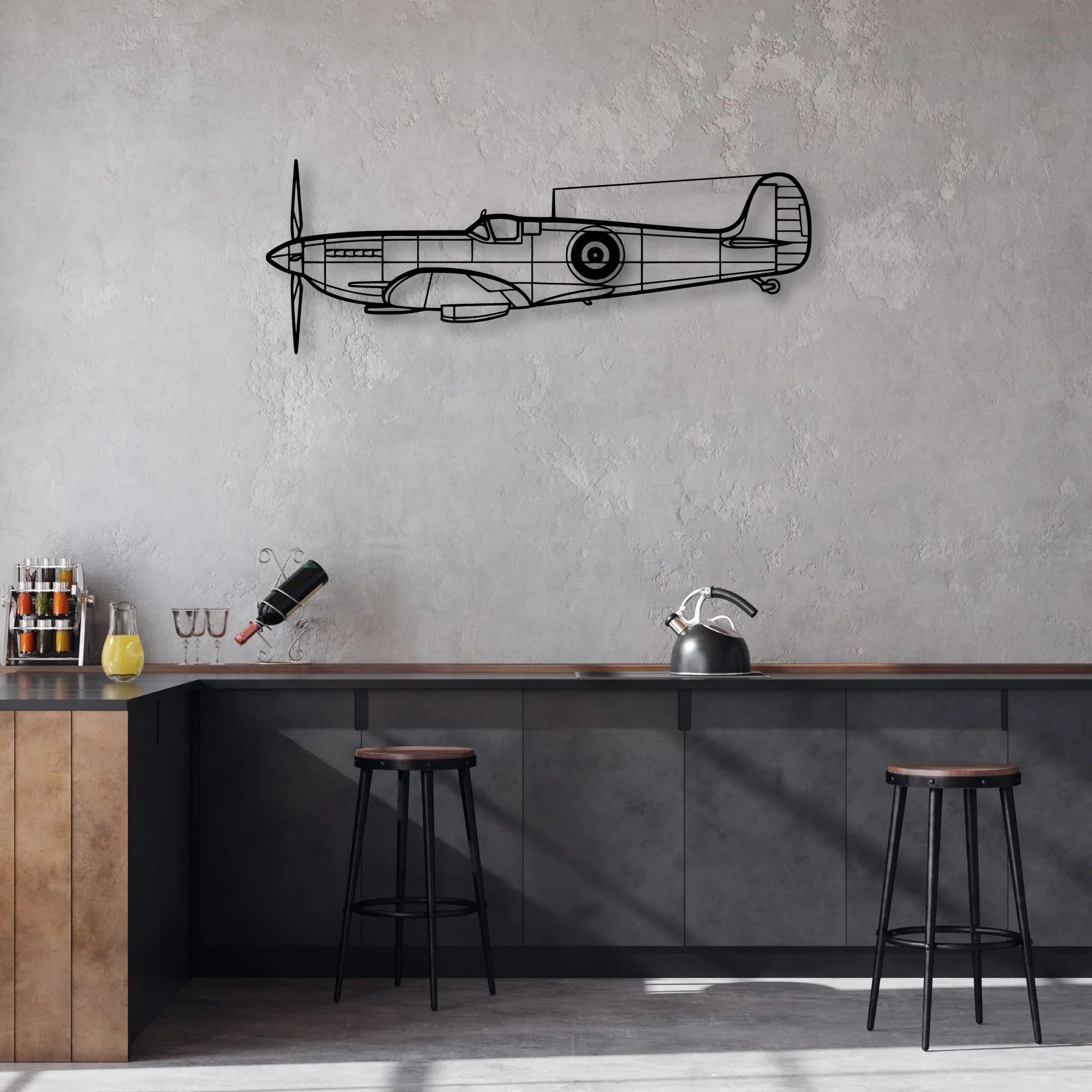 HU-16B Albatross Classic Aircraft Silhouette Metal Wall Art - Aviation Hangar Decor