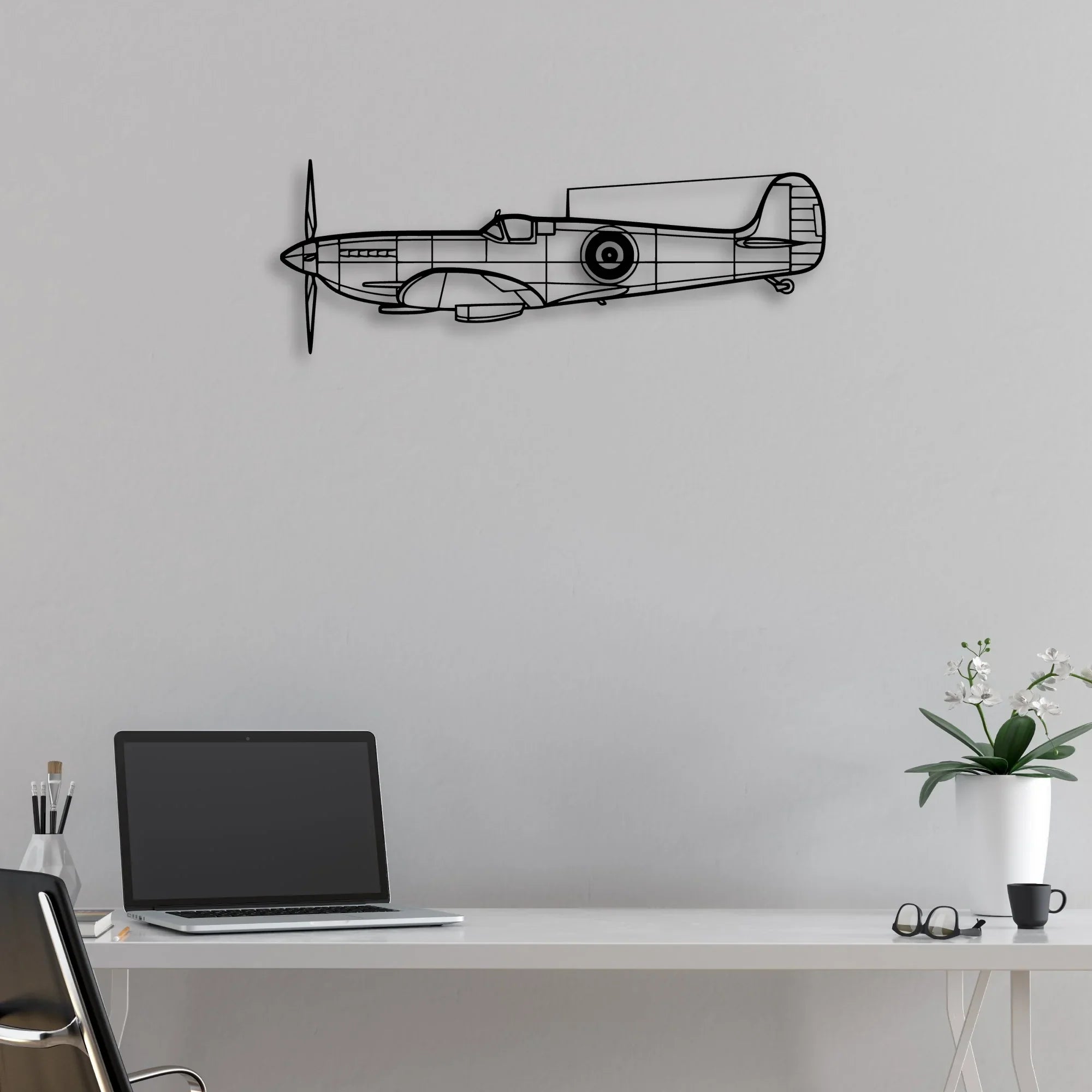 HU-16B Albatross Classic Aircraft Silhouette Metal Wall Art - Aviation Hangar Decor