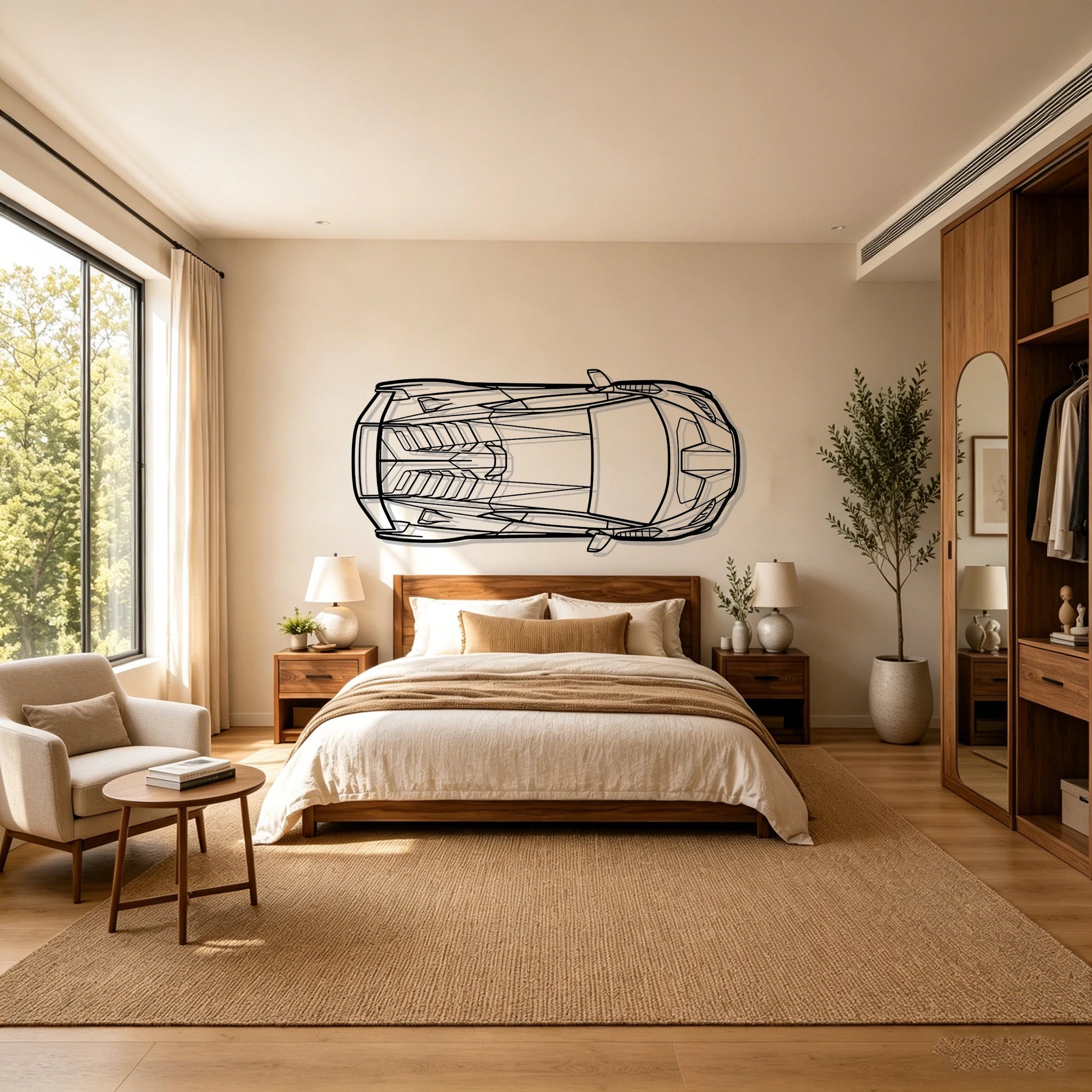 Huracan STO Top Metal Silhouette Wall Art - Classic Car Garage Decor