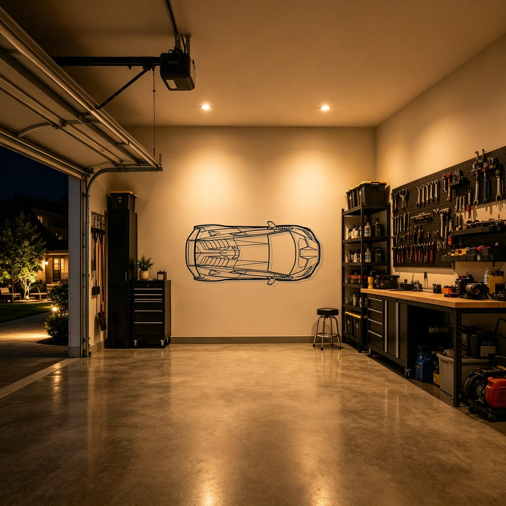 Huracan STO Top Metal Silhouette Wall Art - Classic Car Garage Decor