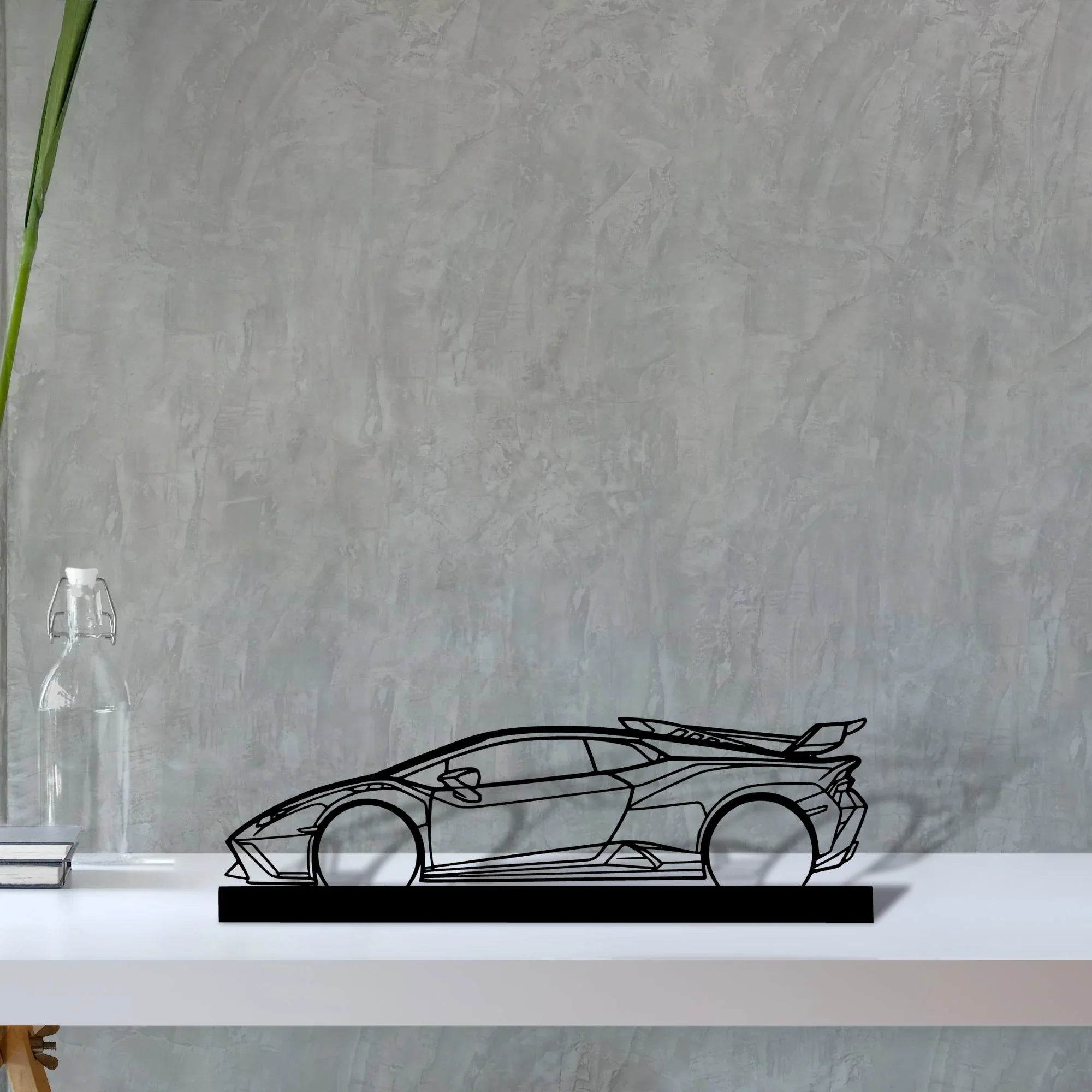 huracan-sto Silhouette Metal Art Stand - Turbo Silhouette