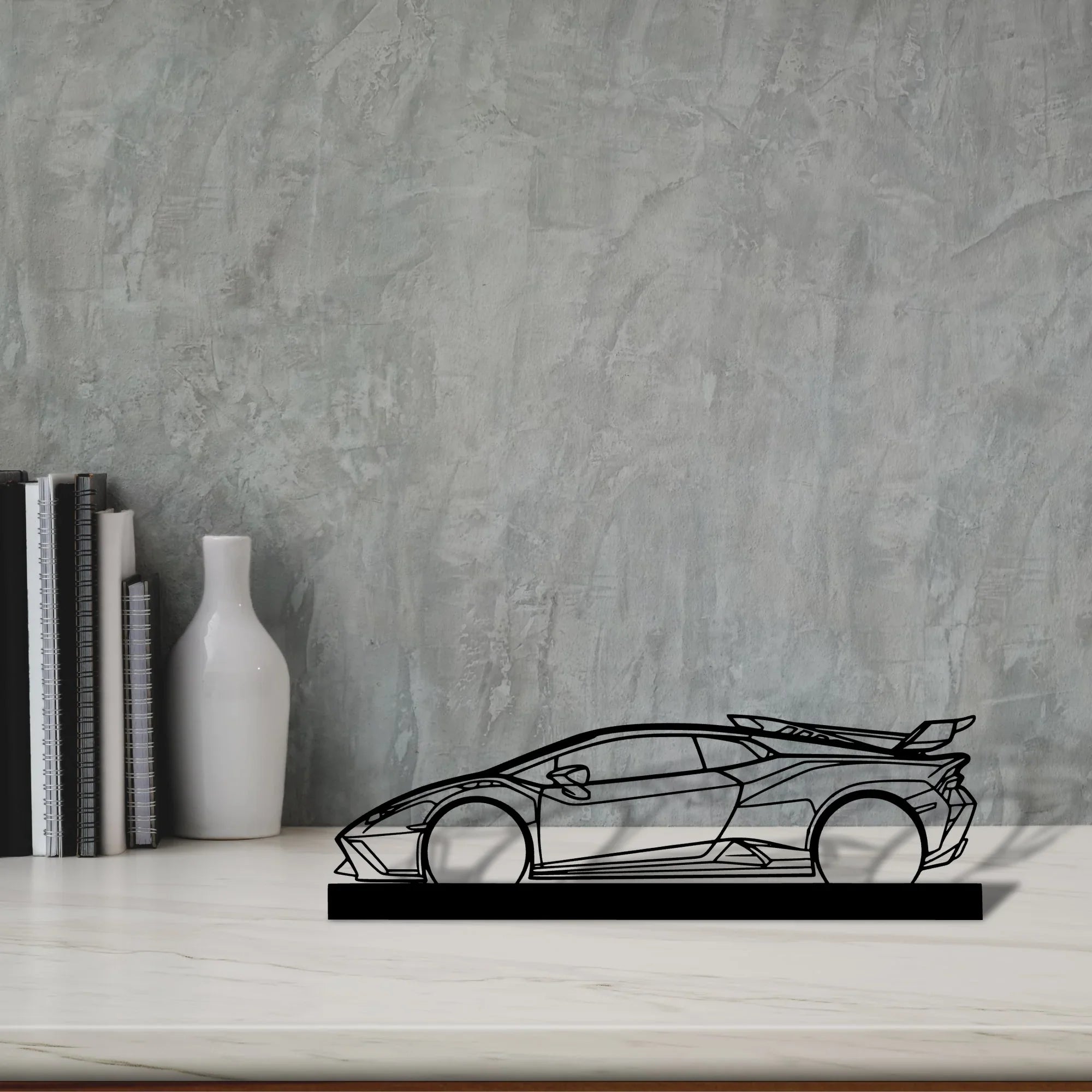huracan-sto Silhouette Metal Art Stand - Turbo Silhouette