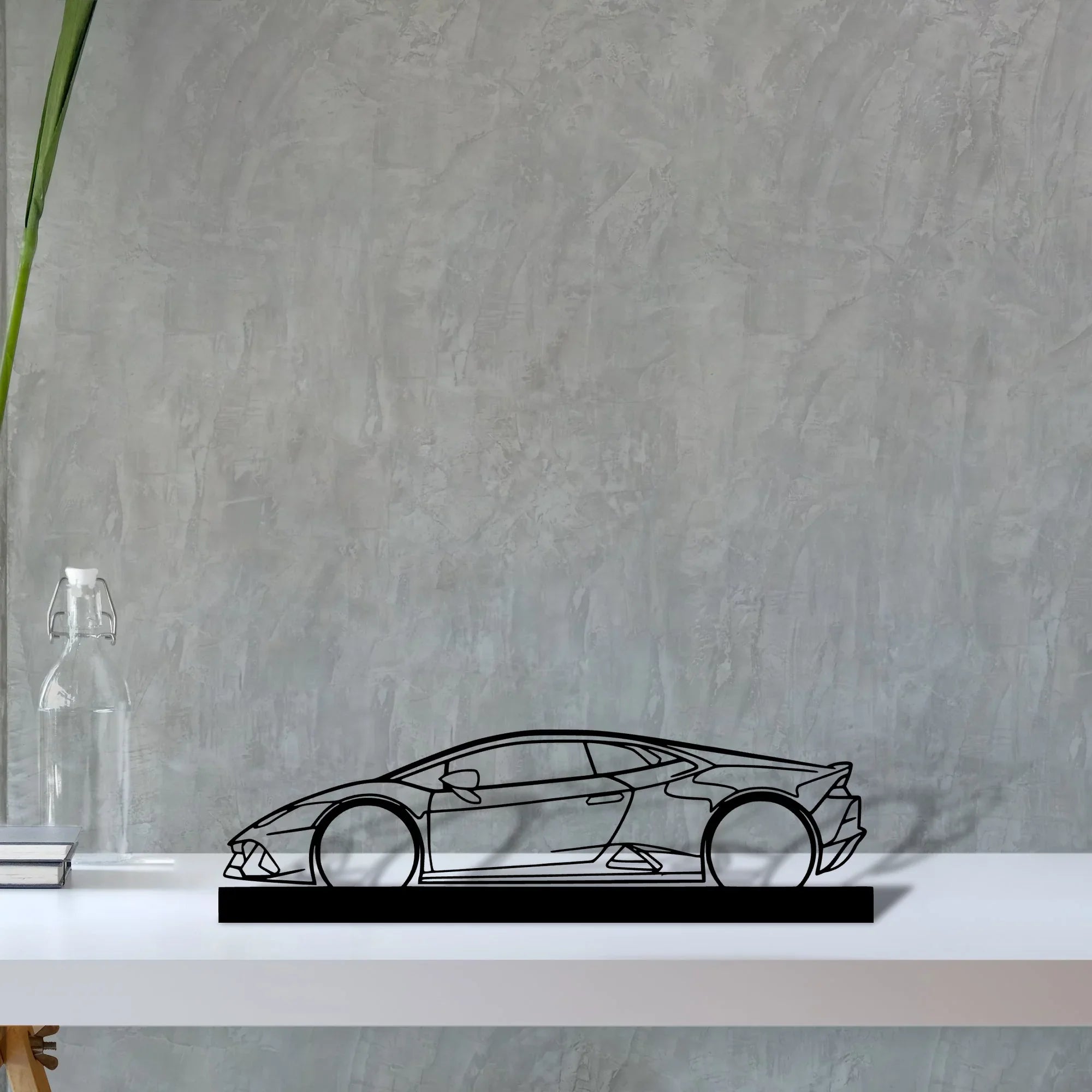 huracan Silhouette Metal Art Stand - Turbo Silhouette