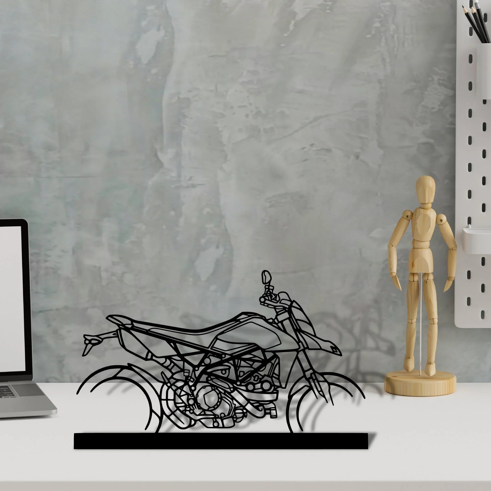 hyper-motard-950-rve Silhouette Metal Art Stand - Turbo Silhouette