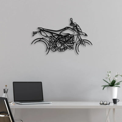 Hyper Motard 950 RVE Classic Motorcycle Silhouette Metal Wall Art - Moto Garage Decor