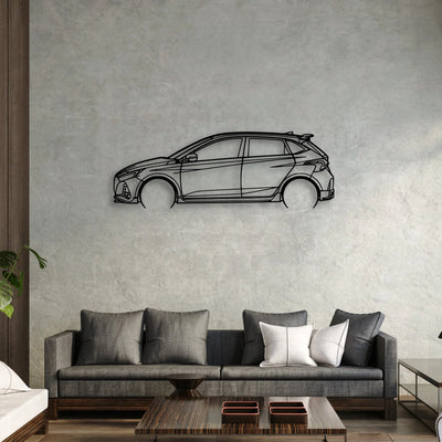 i20N 2022 Classic Silhouette Metal Wall Art - Automotive Garage Decor