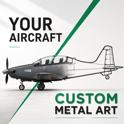 Your Custom Aircraft Silhouette Metal Art Service