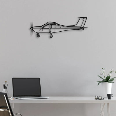 J500 Classic Aircraft Silhouette Metal Wall Art - Aviation Hangar Decor