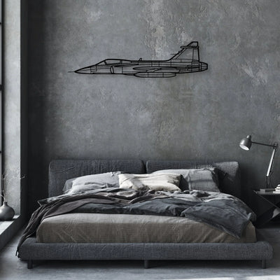 JAS-39 Gripern Classic Aircraft Silhouette Metal Wall Art - Aviation Hangar Decor