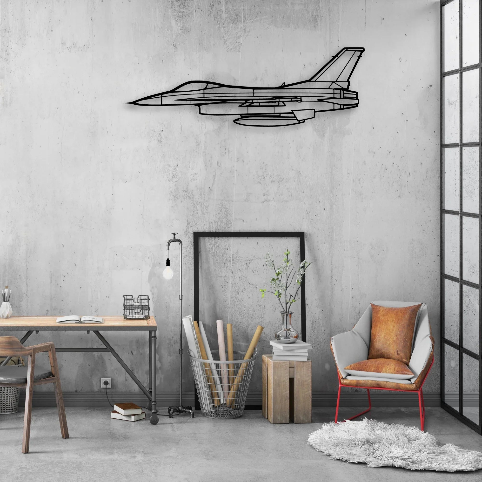 JN-4A Classic Aircraft Silhouette Metal Wall Art - Aviation Hangar Decor